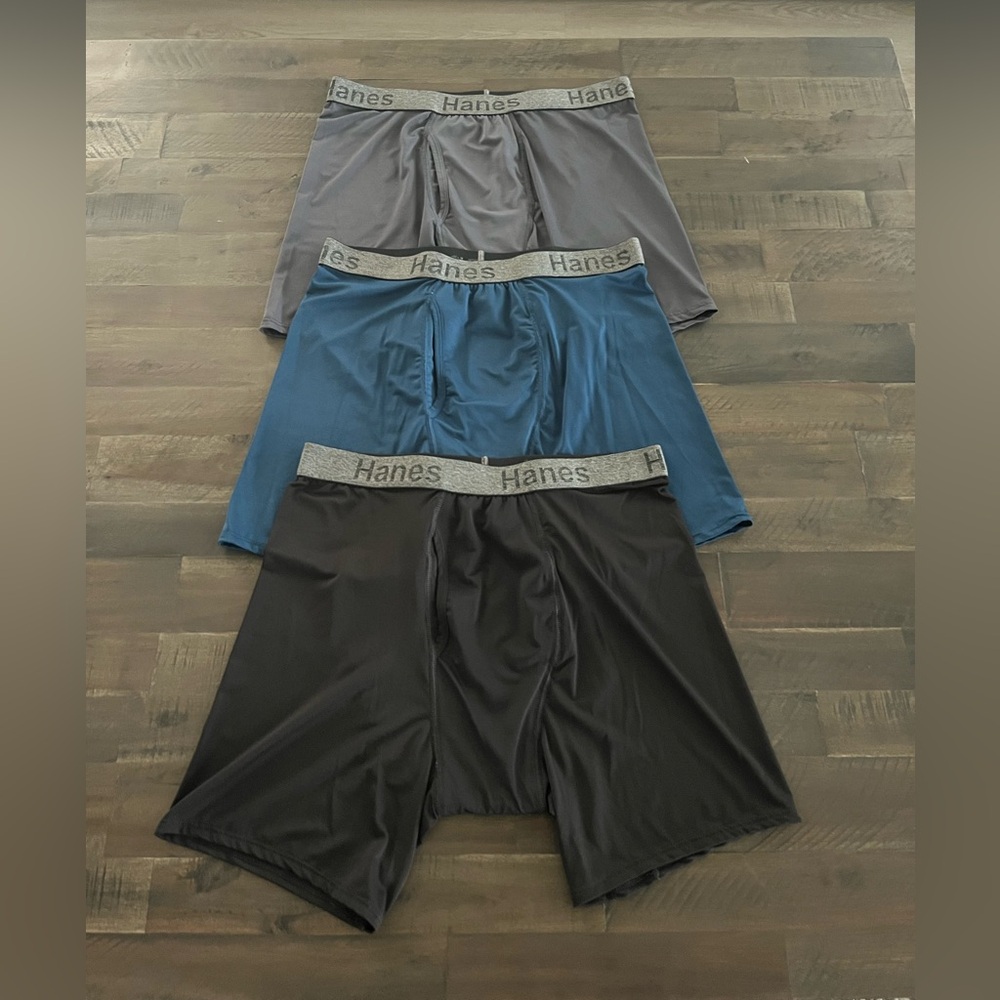 MENS HANES ATHLETIC BOXER BRIEFS